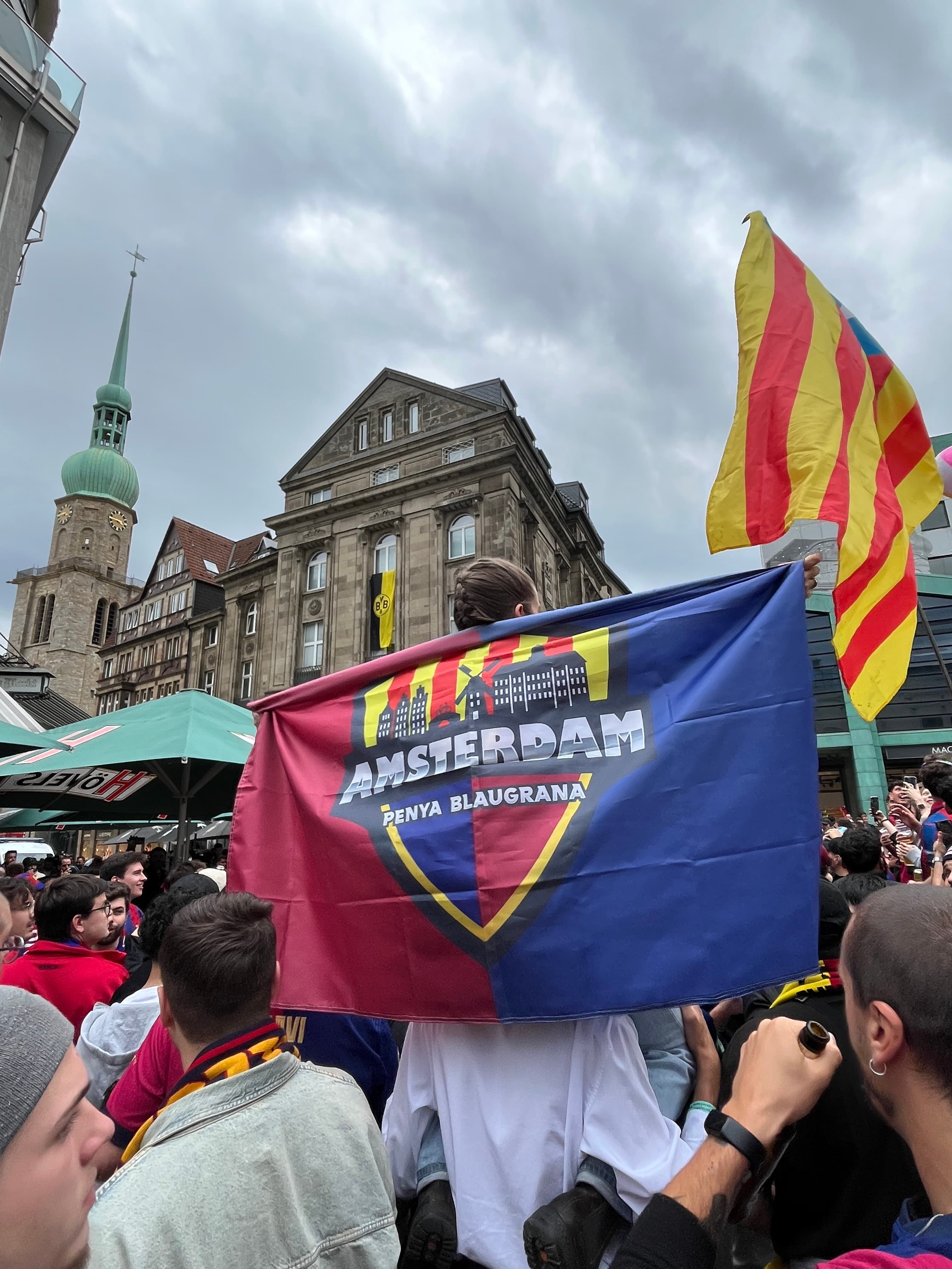 Penya Blaugrana Amsterdam at an away match